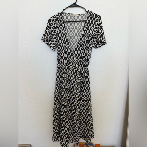 Marine Layer Emlyn Midi Dress Black and White Ecat Medium - Picture 3 of 6